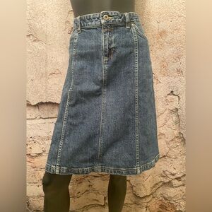 Columbia Blue Denim Straight Skirt
